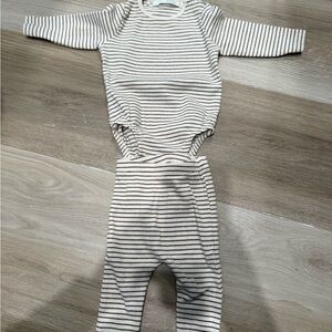 Zara Kids Striped Matching Set - Black and White